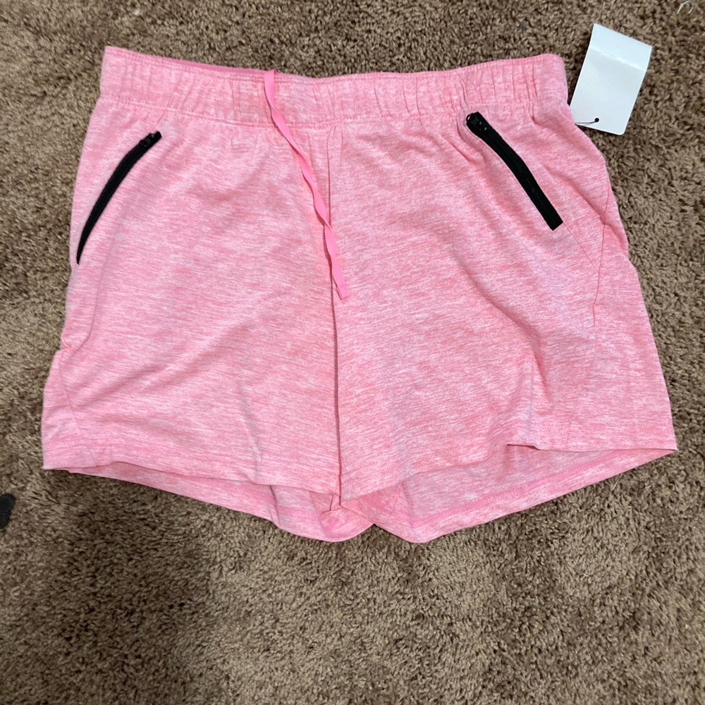 Pink running shorts